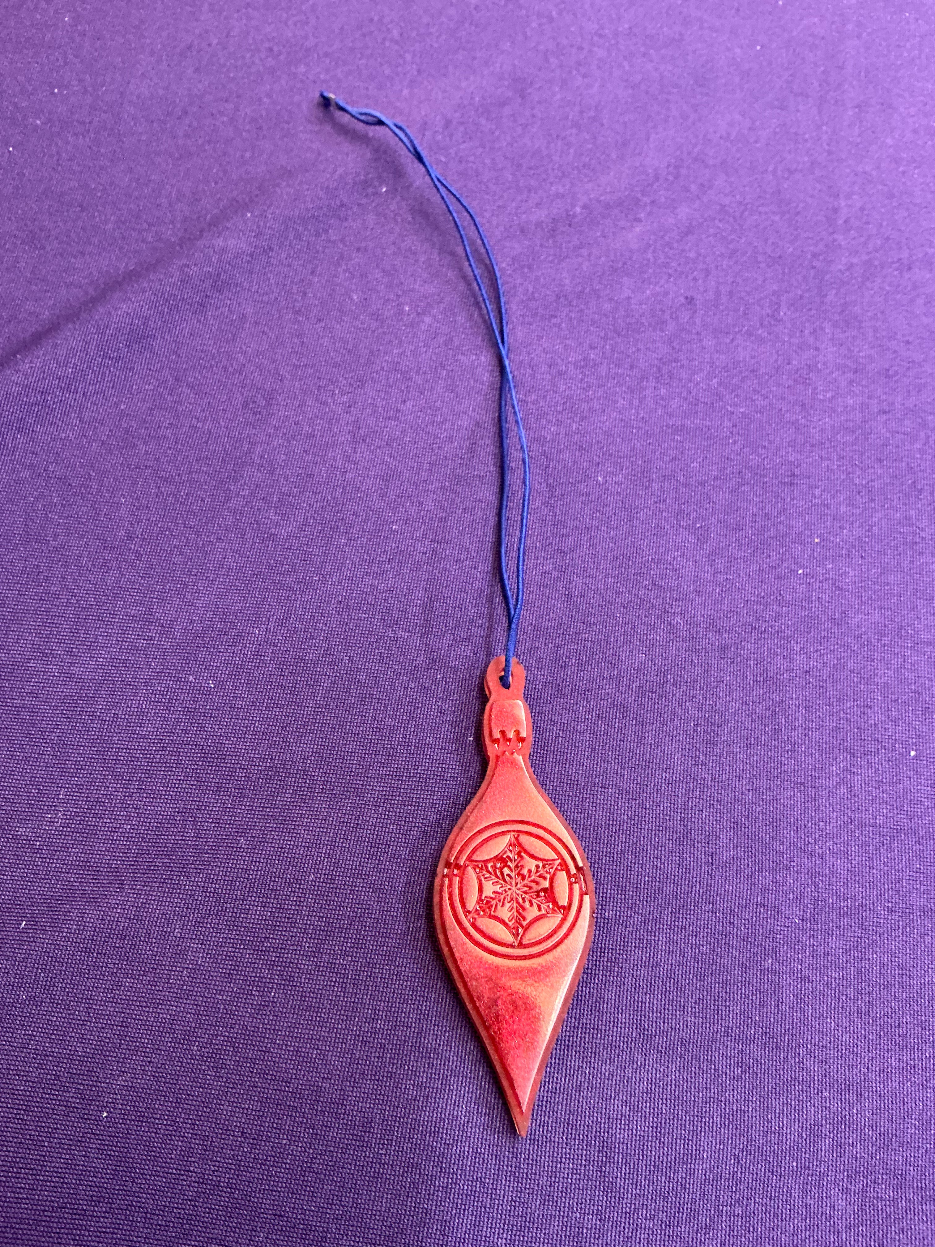 Elongated Mini Snowflake Emblem Ornament