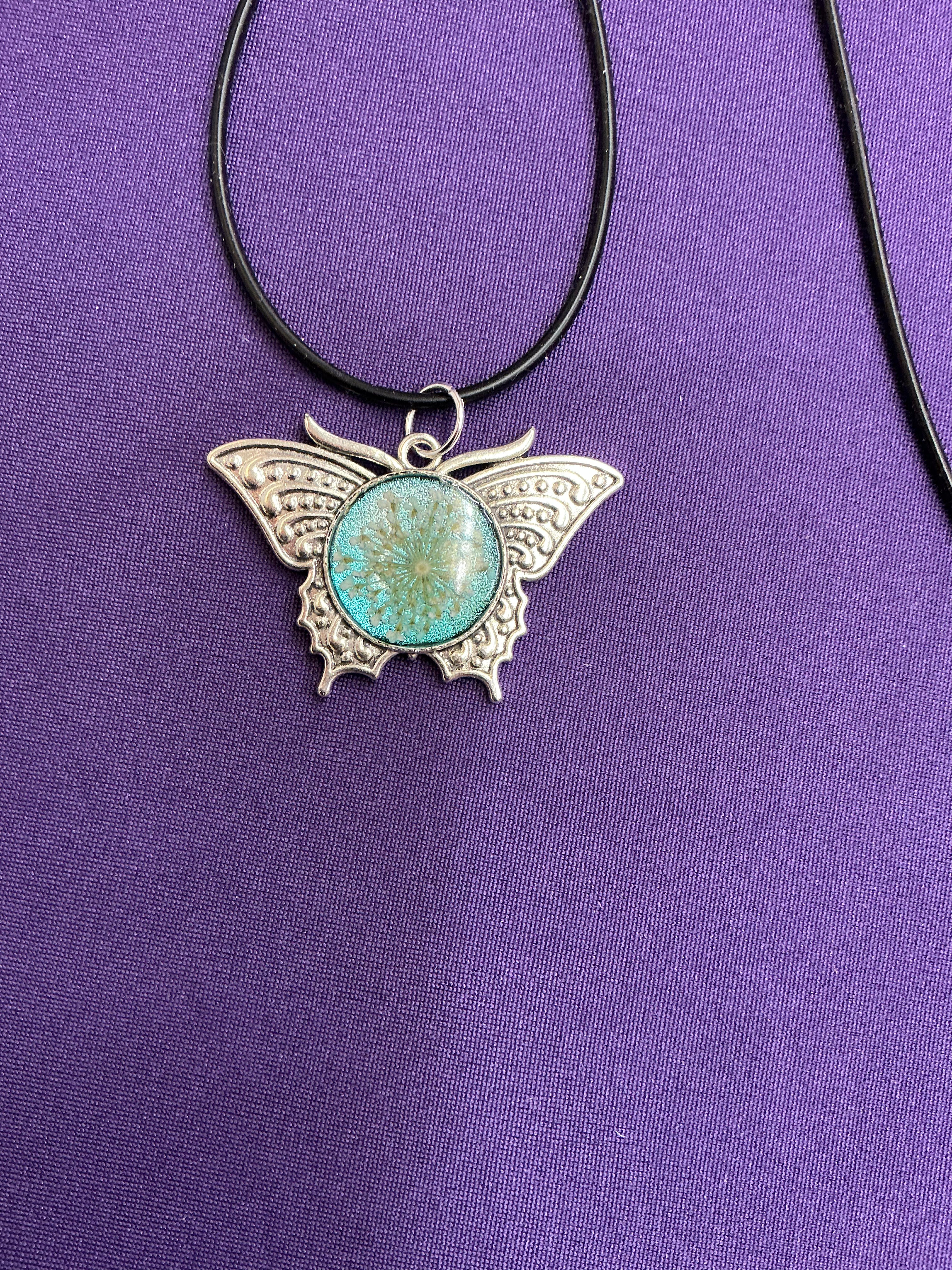 Butterfly Bezel Necklace