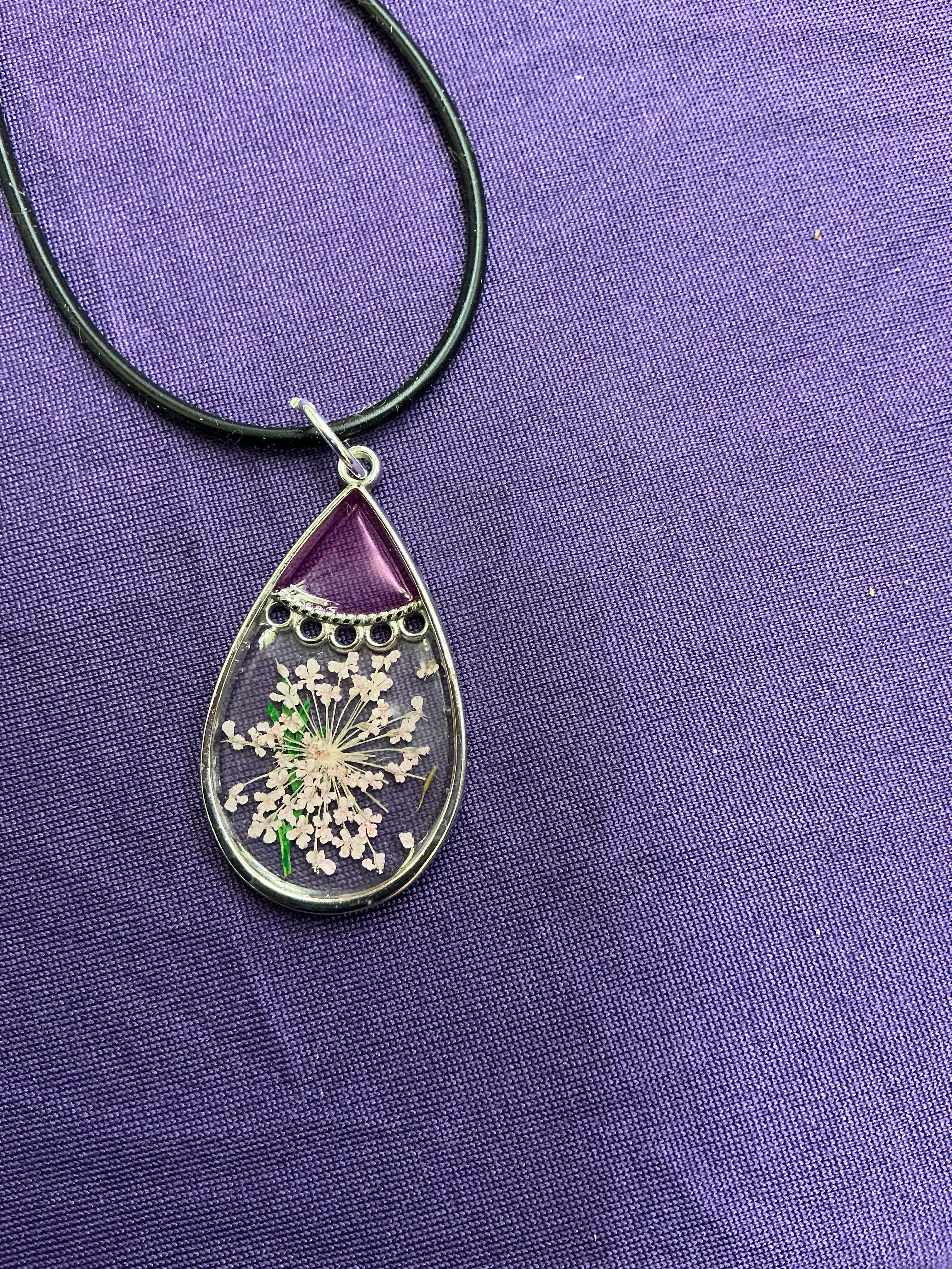 Tear Drop Bezel Necklace