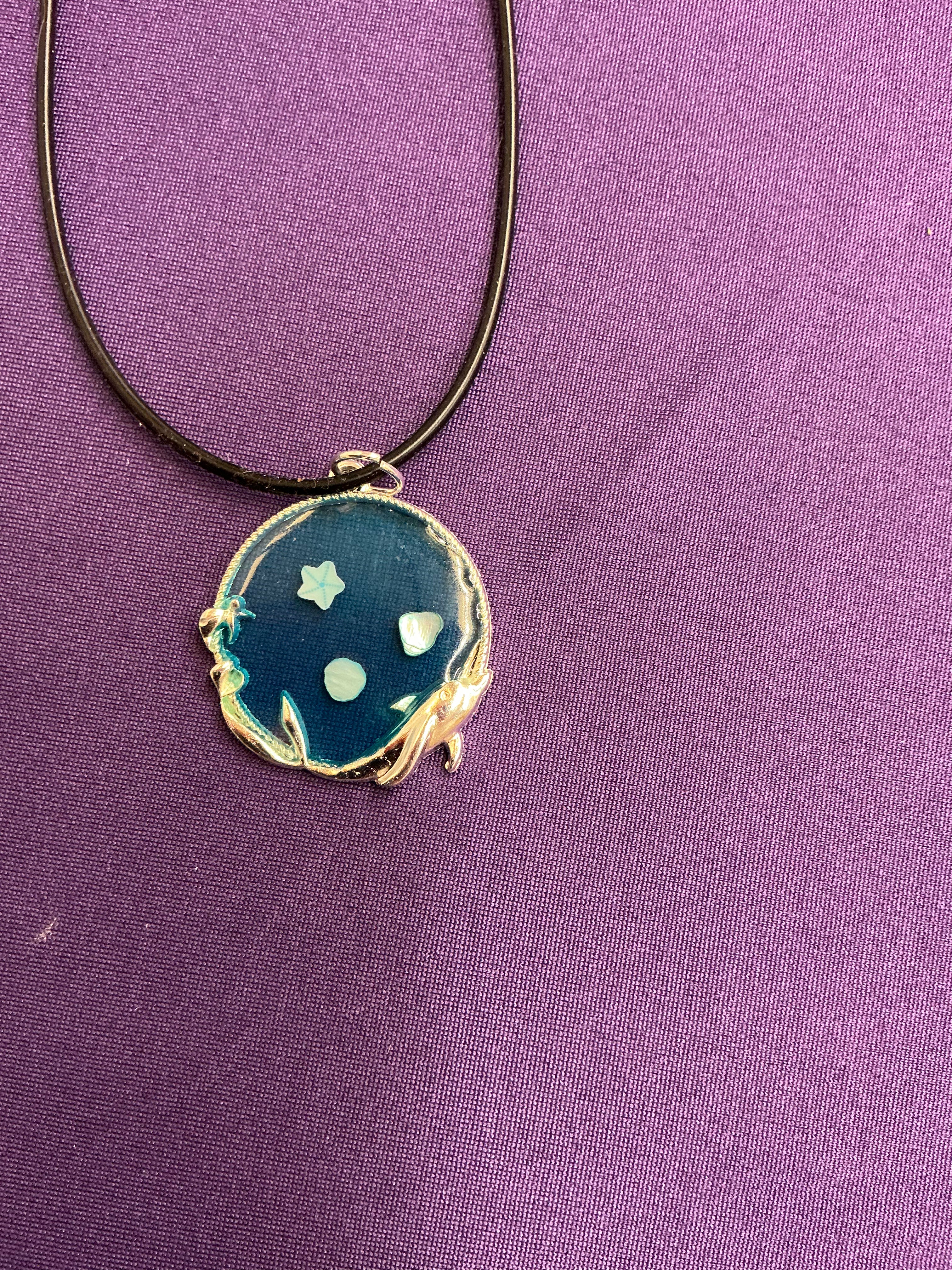 Dolphin Bezel Necklace