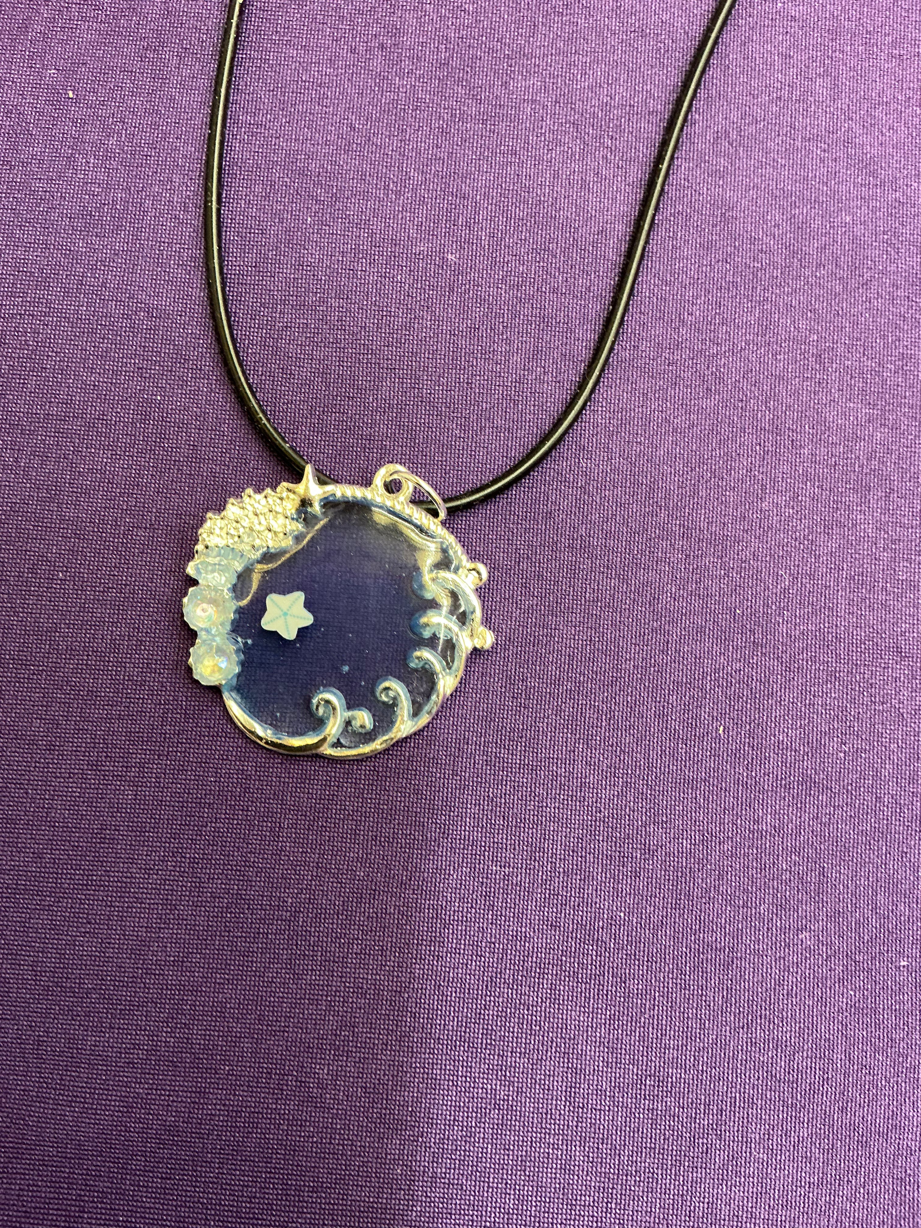 Wave Bezel Necklace