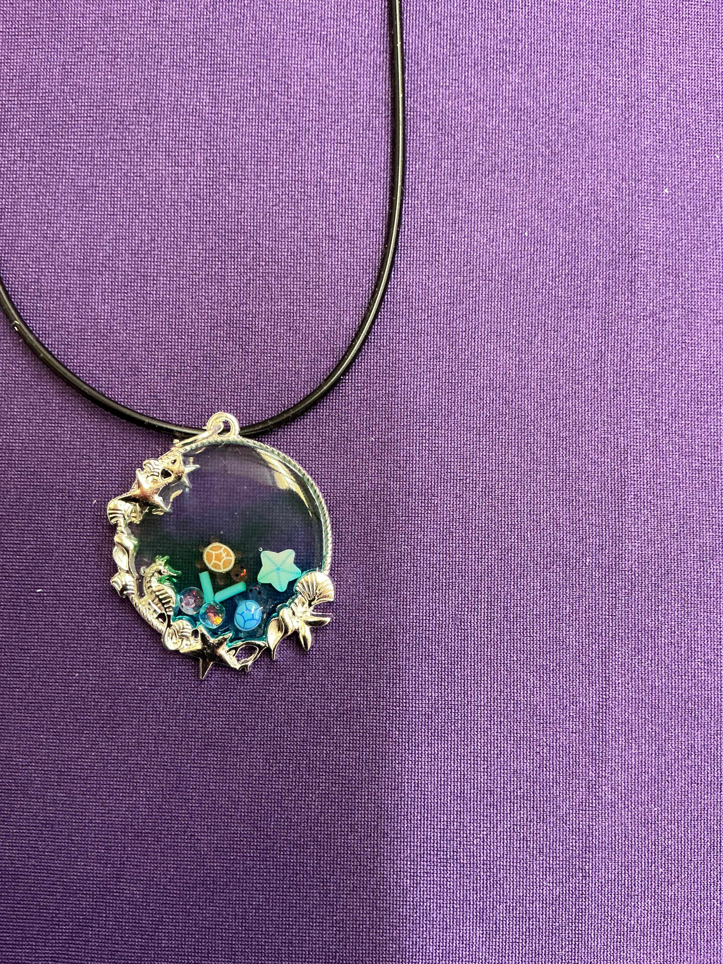 Seahorse Bezel Necklace