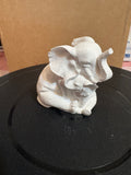 Elephant mother and child