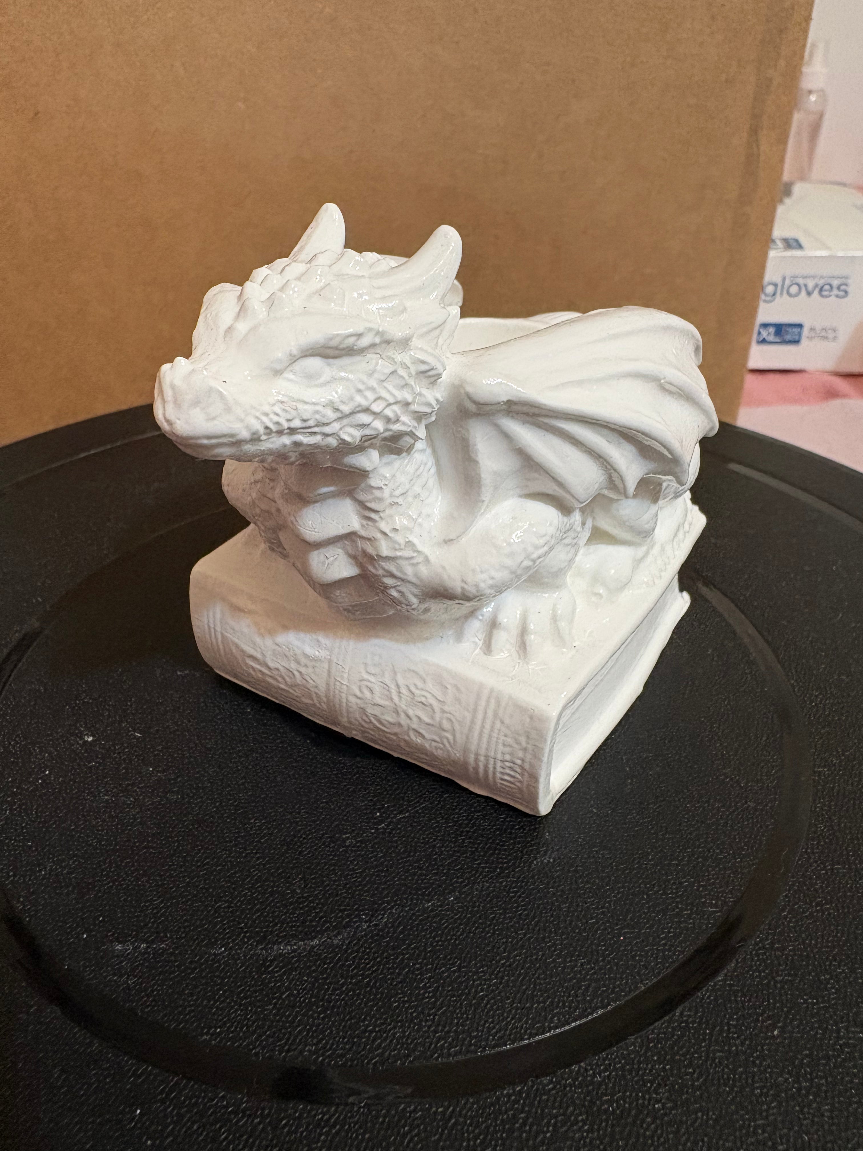 Dragon on book